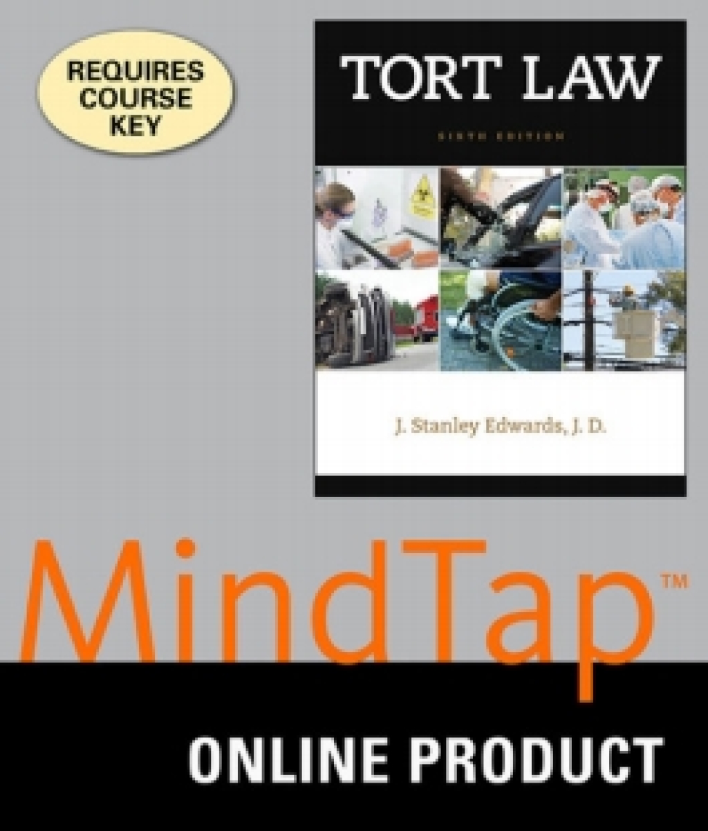 MindTap Paralegal for Edwards' Tort Law, 6th Edition, [Instant Access], 1 term (6 months) 6th Edition â€“ PDF/EPUB Version Downloadable